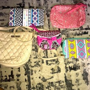 Set of 5 hand bag wallet purse